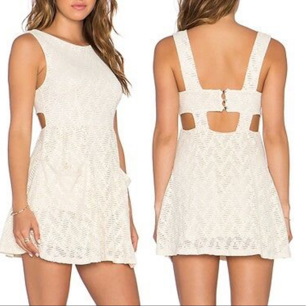 Free People Lace Poppy Dress Cream Size XS GUC